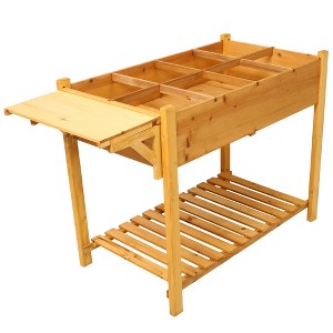 Anybear 8 Pocket Raised Garden Bed with Shelf and Table - 1 of 4