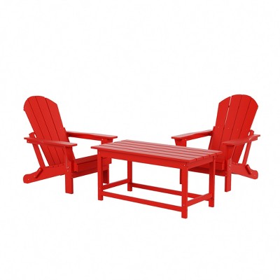 WestinTrends  3-Piece Outdoor Paio Adirondack Conversation Set