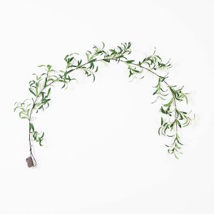 Nearly Natural 6.5-ft Lighted Artificial Olive Garland with 100 Warm White LED Lights - 1 of 4