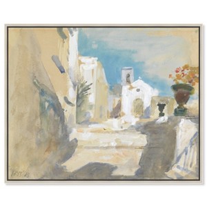 Art Remedy Taormina Vintage Coastal Wall Art Print, 24" x 20, Silver ...