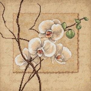 Dimensions Counted Cross Stitch Kit 12"X12"-Oriental Orchids - 1 of 1