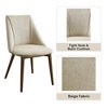 Willene Polished Microfiber Beige Side Chair (Set of 2) - 4 of 4
