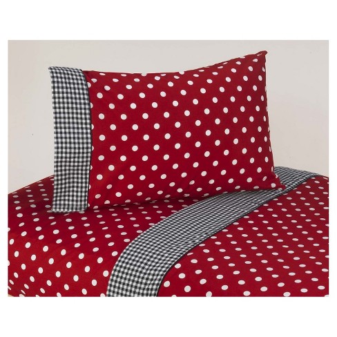 White Red Sheet Set Queen Sweet Jojo Designs Target