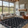 Floral Irregular Edge Carpet Indoor Non Slip Washable Boho Vintage Entry Rug Low Pile Throw Rugs for Entryway - 2 of 4