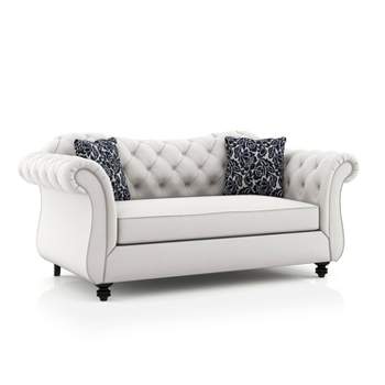 Brushwood Button Tufted Loveseat - HOMES: Inside + Out