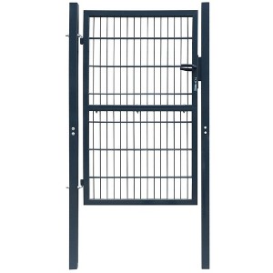 vidaXL 2D Fence Gate (Single) Anthracite Gray 41.7" x 66.9" - 1 of 4