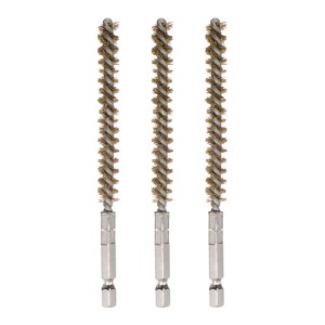 Unique Bargains Sturdy Wear-resistant 1/4" Hex Shank Handle Cleaning Brass Bore Brush - 1 of 4