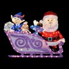 Rudolph the Red-Nosed Reindeer 42in Wide Rudolph Santa and Sleigh 2D PreLit Yard Art, Purple - 2 of 4
