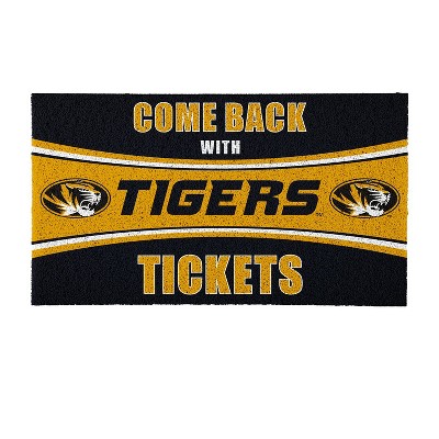 Evergreen Come Back with Tickets University of Missouri 28" x 16" Woven PVC Indoor Outdoor Doormat