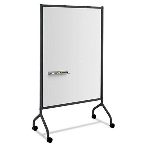 Safco Impromptu Magnetic Whiteboard Collaboration Screen, 42w x 21.5d x 72h, Black/White - image 1 of 4