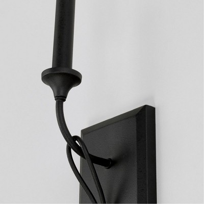 Bentley Black Iron Dimmable 1-Light Wall Sconce