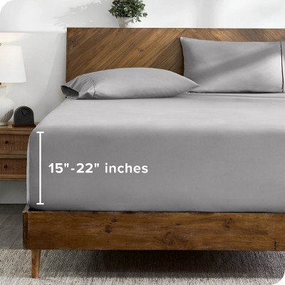 Bare Home 2 Twin Fitted Premium Ultra-Soft Bed Sheets (2-Pack) - Hypoallergenic, Twin, 12 inch Deep Pocket, 39 inch x 75 inch(Twin, Light Gray)