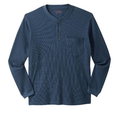 Boulder Creek by KingSize Men's Big & Tall Tall Thermal Pocket Longer-Length Henley