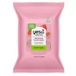 Yes To Watermelon Super Fresh Facial Wipes - 40ct