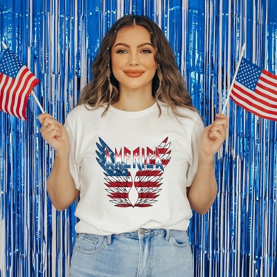 Simply Sage Market America Wings Short Sleeve Tee - S - White