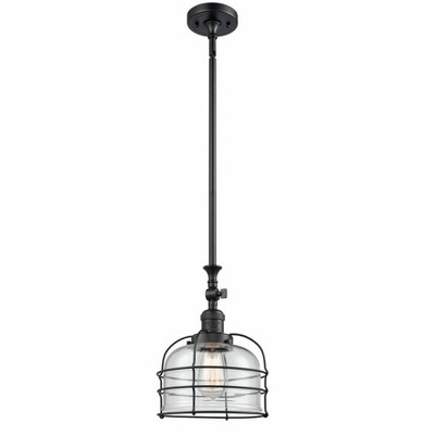 Bell Cage - 1 Light Mini Pendant In Traditional Style-13 Inches Tall and 9 Inches Wide