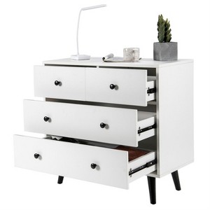 HDZNVF 4 Drawers Dresser Chest of Drawers Free Standing Sideboard Cabinet - 1 of 4