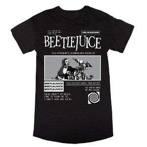Beetlejuice The Ghost With The Most Crew Neck Short Sleeve Black Heather Women's T-shirt - 1 of 2