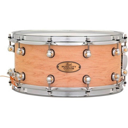 Pearl Music City Custom Solid Shell Snare Maple in Hand-Rubbed Natural  Finish 14 x 6.5 in.