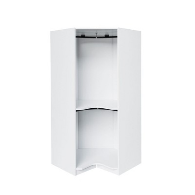 NicBex 63.60"H Armoire Corner Wardrobe Closet Storage Cabinet with Pole & Shelves for Bedroom
