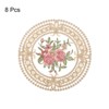 Unique Bargains Polyester Floral Pattern Vintage Lace Absorbent Coasters - 3 of 4