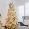 NAYSAYE Party Decoration and Accessories Set of 6 Glass Christmas Ball Hanging Ornament for Holiday Celebration, White, 2.8"*3"*0.11" - 3 of 4