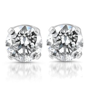 Pompeii3 1/4ct Diamond Stud Earrings 14K White Gold - 1 of 4