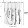 Americanflat 72x75 Hookless Shower Curtain - Gray Abstract Curve Lines Shower Curtain with Sheer Panel, Snap-In Liner, and Grommets - 100% Polyester - 2 of 4