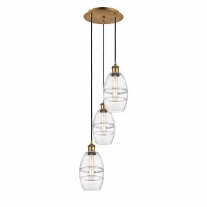 Vaz - 3 Light Cord Hung Multi Pendant In Industrial Style-25.13 Inches Tall and 12.38 Inches Wide - 1 of 1