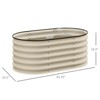 Maggift Planters Galvanized Raised Garden Bed Kit Outdoor Metal Elevated Planter Box with Safety Edging Easy DIY, White, 41.25"*23.5"*16.5" - 3 of 4