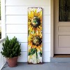 HomeRoots 36" White And Yellow Solid Wood Sunflowers Porch Sign - 2 of 4