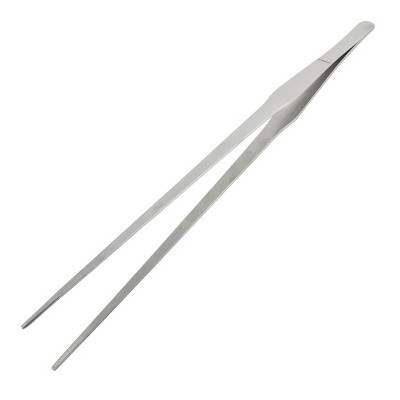 Unique Bargains Aquarium Stainless Steel Utensil Plant Clipping Straight Tweezer Clamp 15"