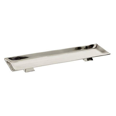 2 X 24 Contemporary Aluminum Tray, Silver Vanity Tray For Living Room