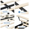 Nasitip Flannel Upholstered Floating Bed Frame with LED Light, Storage Headboard, Black - 3 of 4