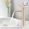 Grungis Tall Bathroom Sink Faucet,Stainless Steel Single Handle Bathroom Faucets for Home Sinks - 2 of 4