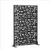 PexFix Outdoor Metal Privacy Screen Garden Fence Bricks Pattern Wall Applique - 3 of 4