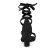 Allegra K Women's Open Toe Lace Up Strap High Block Heel Ankle Sandals - 3 of 4