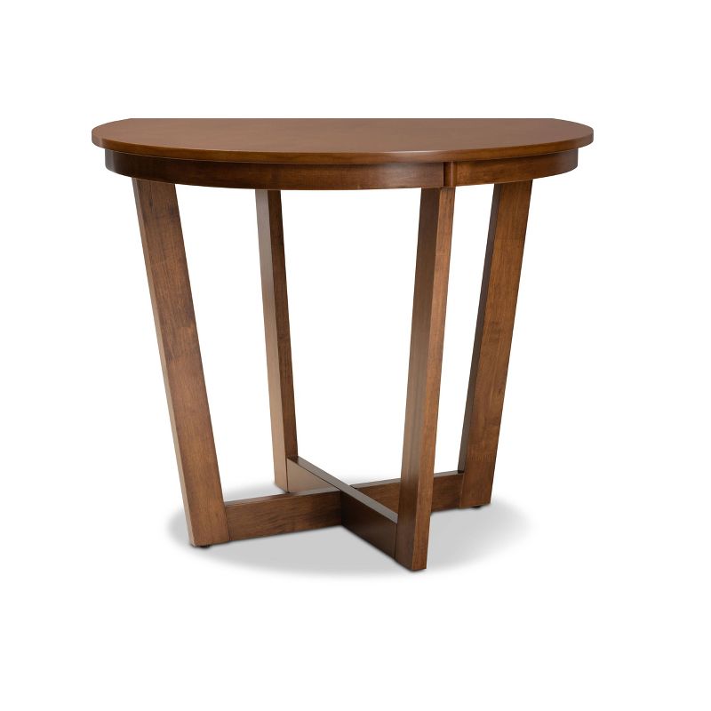 35" Alayna Wide Round Wood Dining Table - Baxton Studio, 5 of 8