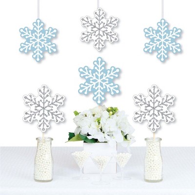 Big Dot of Happiness Blue Snowflakes - Decorations DIY Winter