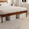 APRILSOUL Brown Queen Size Rustic Brown Iron Platform Bed Frame, 14in Storage, Snap-Fit Assembly, Industrial Wood and Metal - 3 of 4