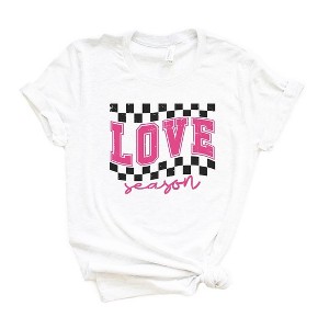 Simply Sage Market Women's Love Season Distressed Short Sleeve Graphic Tee - 1 of 3