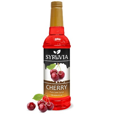 Syruvia Cherry Syrup - 25.4 fl oz. Premium Flavoring Syrup For Coffee