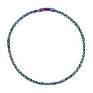 Slate by Rebl Wheat Chain Necklace  Rainbow Titanium Plated Stainless Steel - 1 of 1