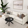 Plank+Beam Cross Leg Modern Coffee Table, 30" Solid Wood Tables for Living Room, Round Center Table - 4 of 4