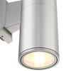 Possini Euro Design Ellis Modern Outdoor Wall Light Fixture Set of 2 Brushed Nickel Up Down 11 3/4" for Post Exterior Barn Deck House Porch Yard Home - image 3 of 4