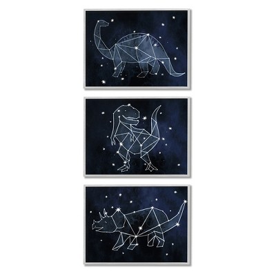 Stupell Industries Night Sky Dinosaur Constellations Outer Space