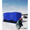 Insulated Pop-Up Ice Fishing Tent for 4-6 People - Portable Shelter with Air Vents, PVC Window & 212D Quilted Oxford Fabric, Easy Setup Winter Tent - 2 of 4