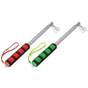 Unique Bargains Stainless Steel Non-slip Sponge Handle Portable Collapsible Flag Pole 9 Sections 2 Pc - 1 of 4