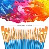 Acrylic Paint Brushes Set, 2 Pack 20 Pcs Round-Pointed Tip Nylon Hair Artist Acrylic Paint Brushes for Acrylic Oil Watercolor - 2 of 4