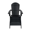 WestinTrends Tuscany HIPS Outdoor Patio Folding Adirondack Chair with Ottoman (2-Piece Set) - 3 of 4